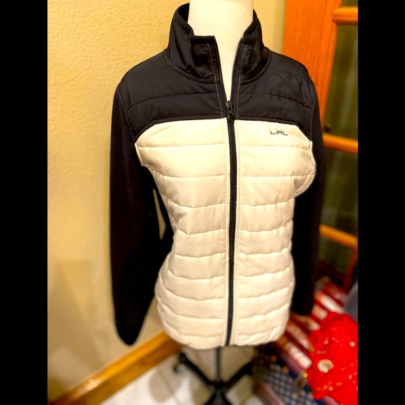 LRL Lauren Active Ralph Lauren Womens Quilted full Zip Jacket White Size Large - Picture 1 of 7